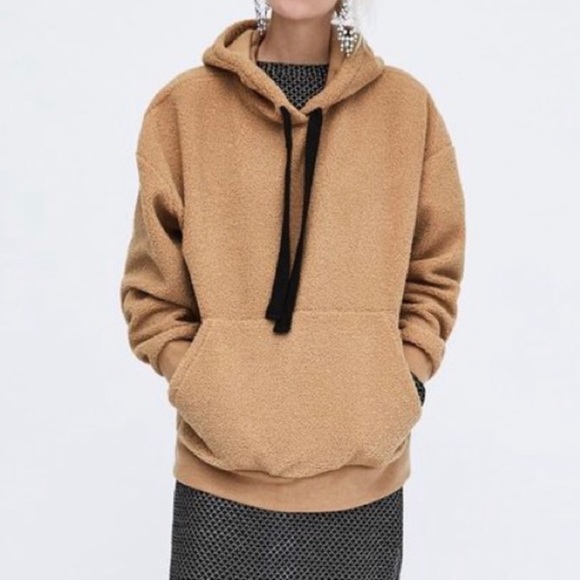 oversized teddy hoodie